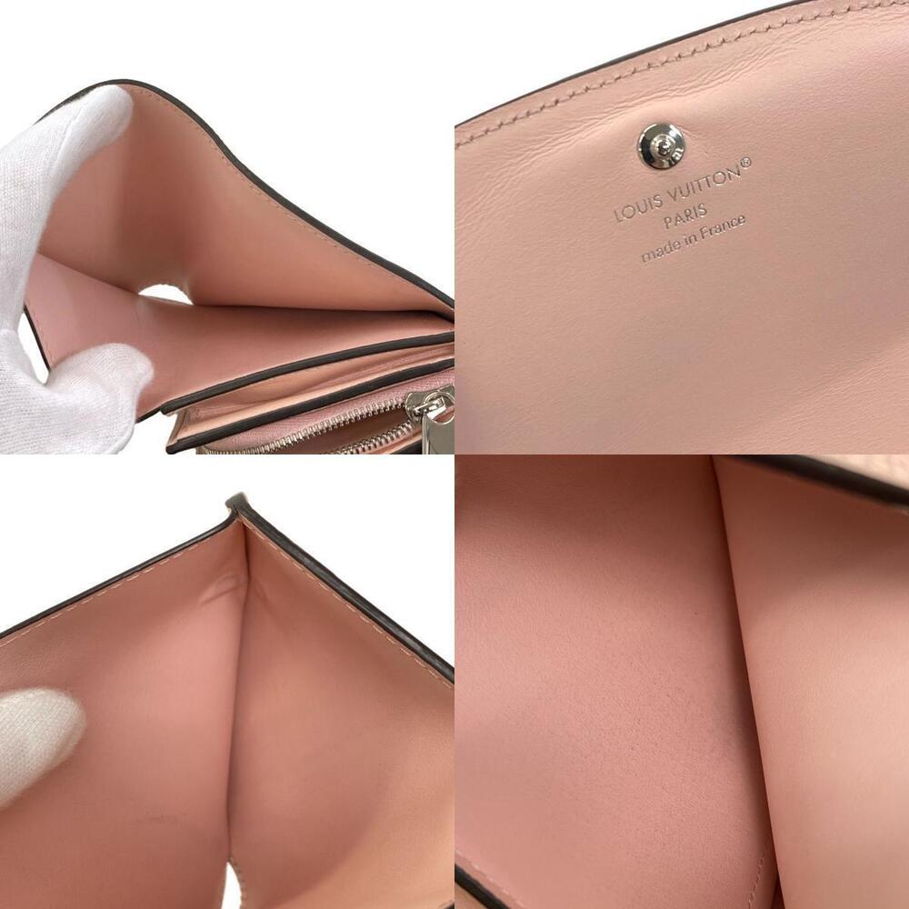 Louis Vuitton Portefeuille Iris Bifold Wallet Coin Purse Leather White Tan